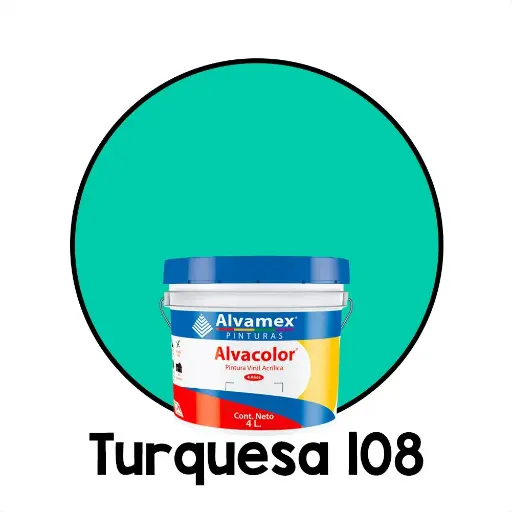 [AVM108-G]  Alvacolor Turquesa 4L Alvamex